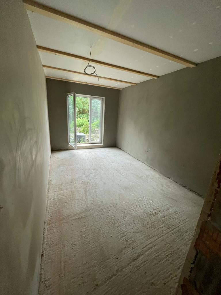Derselbe Raum mit fertigem Innenputz